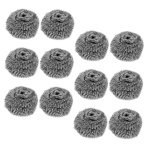 Produktbild: CANIGHT 12 Stück Geschirrreiniger Robuste Stahlwolle Scrubber für Effektive Küchen und Badezimmerreinigung