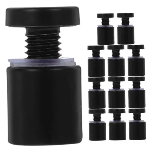 Produktbild: CANIGHT Werbeschraube 12st Werbe-pin Befestigungsteile Für Bilderrahmen Schild Abstandsschrauben Abstandsnagel Aus Glas Werbeglas-abstandsnagel Hardware Für Werbeschilder Black Rostfreier Stahl