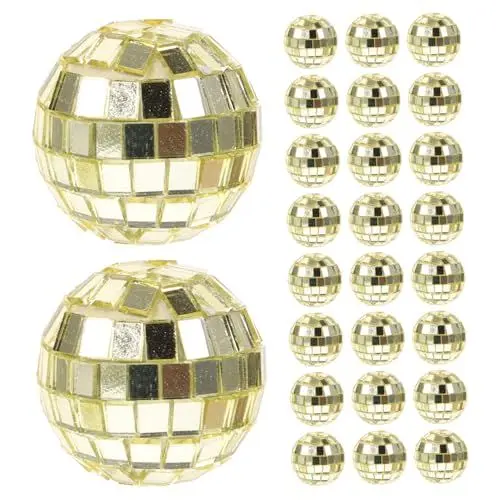 Produktbild: CANIGHT 24 Stück Goldene Christbaumkugeln Spiegelkugeln Zum Aufhängen Reflektierende Ornamente-Sets Für Die Hochzeits-weihnachtsdekoration