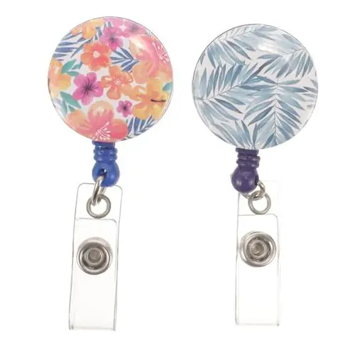 Produktbild: CANIGHT 2St Abzeichenschnalle ausweis kreditkarten schlusselketten karten halter key fob anahtarlık Namensschilder mit Clips tragbarer Abzeichenclip Karten Zubehör süße Abzeichenrollen Abs