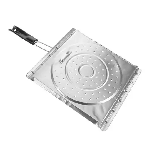 Produktbild: CANIGHT 2 1 Toastständer Arepa-toster Grill Zum Braten Von Arepas Grillkörbe Für Draußen 2-in-1-toastmaschine Toaster Aus Edelstahl Arepas-heizgrill Herdtoaster Silver Rostfreier Stahl