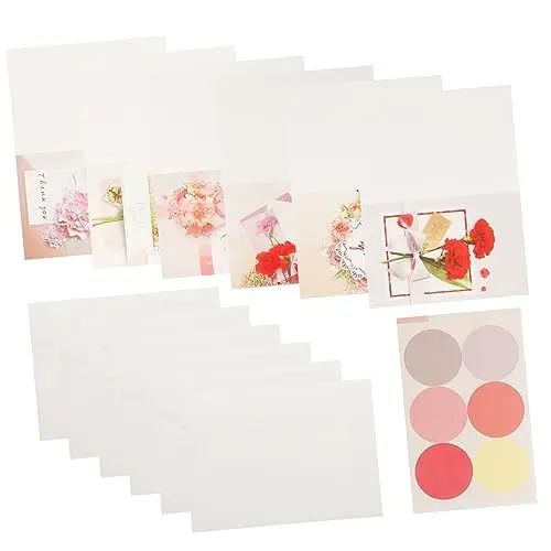 Produktbild: CANIGHT Dankeskarten 12er Set Umschläge Blumen Grußkarten Für