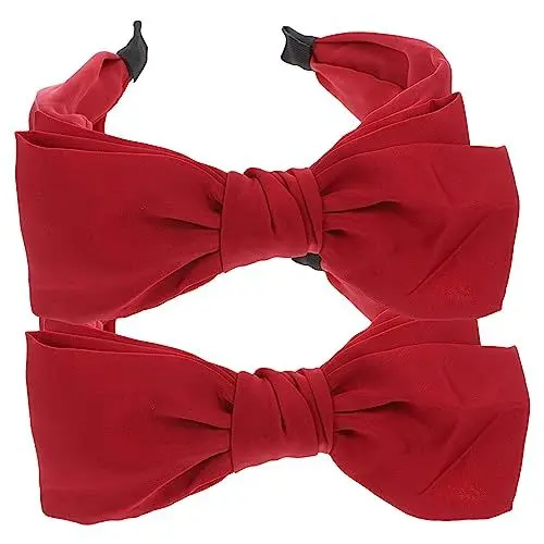 Produktbild: CANIGHT 2 Stück Große Schleifen-stirnbänder Breite Stirnbänder Für Damen Stirnband Mit Schleifenknoten Stoff Stirnbänder Haar-accessoires Für Mädchen