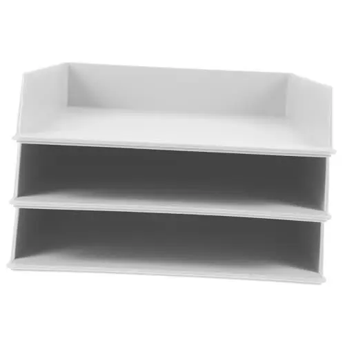 Produktbild: CANIGHT 3stücke Teiliges Stapelbares Dokumentenablagesystem Eleganter Schreibtisch-organizer Unterlagen Vielseitig Einsetzbar Für Büro Schule Und Zuhause