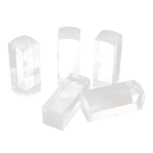 Produktbild: CANIGHT 5stücke Transparente Quadratische Stempel Für Nagelkunst Stempel Aus Organischem Material Vielseitig Einsetzbar Für Scrapbooking Und Kreative Bastelprojekte Sicher Für