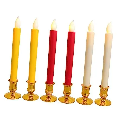 Produktbild: CANIGHT 6 Stück LED Leuchtkerzen Für Partys Und Festivals Batteriebetriebene Desktop Kerzenlampen Flammenlos Und Sicher Für Jeden Anlass
