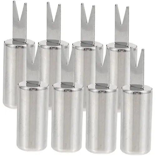 Produktbild: CANIGHT 8St Maisgabel Fruchtgabel Spieße Gabeln Maispflücker Tragbarer Maishalter Mais Zubehör obstspieße bratenschnur Maisspieße aus Edelstahl kleine Grillgabel Rostfreier Stahl Silver