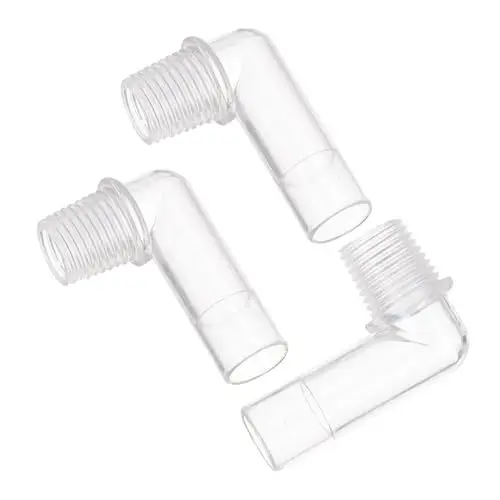 Produktbild: CANIGHT Aquarium Rohrverbinder 3 Stück 90 Grad Winkelkupplungs Adapter Armaturen Für Luftschlauch Ventil Langlebig Und Einfach Zu Installieren Transparent