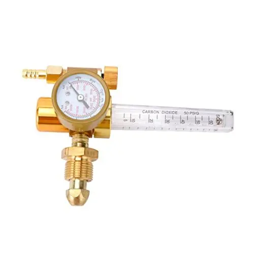 Produktbild: CANIGHT Argon CO2 Gasregler Durchflussmesser Für WIG Schweißen Schweißlehre Golden Präziser Gasmesstester Für Schweißer Sip Und Argon Regulator