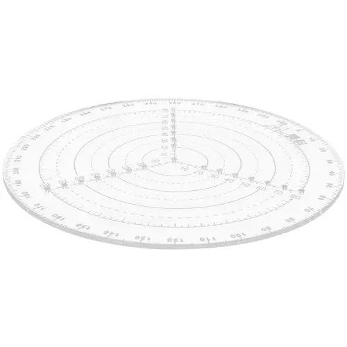 Produktbild: CANIGHT Werkzeug Kreis Zentrierlineal Center-finder Geometrie Messwerkzeug Mittelfindungslineal Mittelpunktfinder Zentrumsfinder Kreislineal Großer Zirkel Zum Zeichnen Von Kreisen Plastik