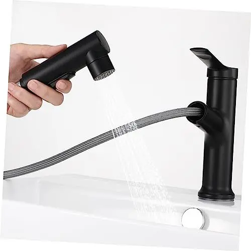 Produktbild: CANIGHT Küchenarmatur Mit Herausziehbarem Wasserhahn Drehbare Mischbatterie Einhebelige Und Badarmatur Spritzfreies Design Für Hygiene Und Einfache Installation