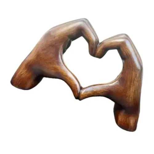Produktbild: CANIGHT Hauszubehör Wohnzimmer Harz Herz Hand Statue Harz Handwerk Ornament Elegante Handgeste Statue