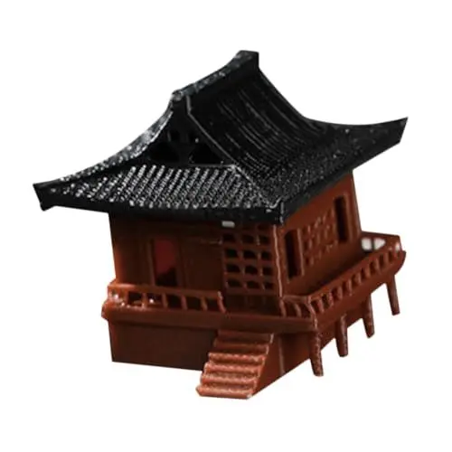 Produktbild: CANIGHT Miniatur Pavillon Statue Für Aquarien Realistisches Landschaftsornament Hochwertige Dekoration Für Bonsai Moos Und Mikro-landschaften Farbenfroh Und Detailreich Sicher Für