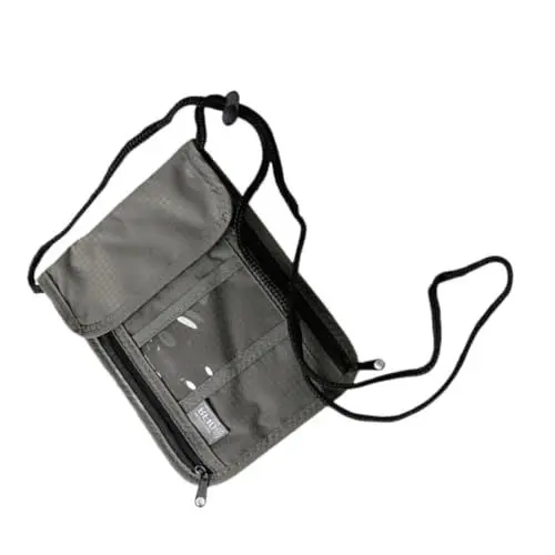 Produktbild: CANIGHT Reisebrieftasche Zum Aufhängen Graue wasserdichte Reisepasshülle Mit Kreditkartenetui Und Handytasche Ideal Für Reisen Und Ausflüge Schützt Ihre Dokumente Und Karten