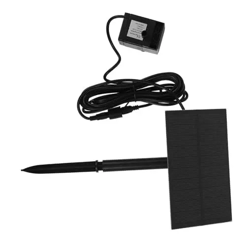 Produktbild: CANIGHT Solar Fontäne Für Außen Solar Außenbrunnen Solarpanel Wasserbrunnen Solar Vogelbadbrunnen Pp Schwarz Solar Teichbrunnen Für Kleine Teiche Springbrunnen Solar