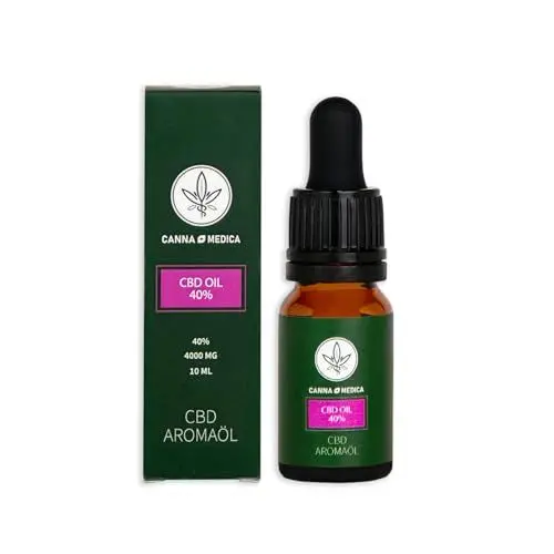 Produktbild: CANNA MEDICA THERAPEUTICS - CBD-Öl 40%, Hanföl in Form von Cannabidiol-Tropfen, CBD-Gehalt: 4000mg, Volumen: 10 ml, Viele Arten von Cannabinoiden, Genaue Dosierung