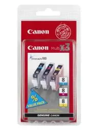 Produktbild: Canon CLI 8 3 original Tintenpatrone Multipack C/M/Y für Pixma Drucker MX850 MP520 MP530 MP610 MP810 MP830 iP4500 iP4500x iP5300 iX4000 iX5000 PRO9000 PRO9000MarkII