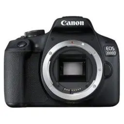 Produktbild: Canon EOS 2000D Spiegelreflexkamera Gehäuse (24,1 MP, DIGIC 4+, 7,5 cm (3,0 Zoll) LCD, Full-HD, WIFI, APS-C CMOS-Sensor), schwarz