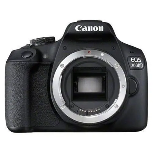 Produktbild: Canon EOS 2000D Spiegelreflexkamera Gehäuse (24,1 MP, DIGIC 4+, 7,5 cm (3,0 Zoll) LCD, Full-HD, WIFI, APS-C CMOS-Sensor), schwarz