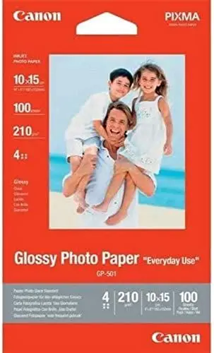 Produktbild: Canon Fotopapier GP-501 glänzend weiß - 10x15cm 100 Blatt für Tintenstrahldrucker - PIXMA Drucker (200 g/qm), PG-40