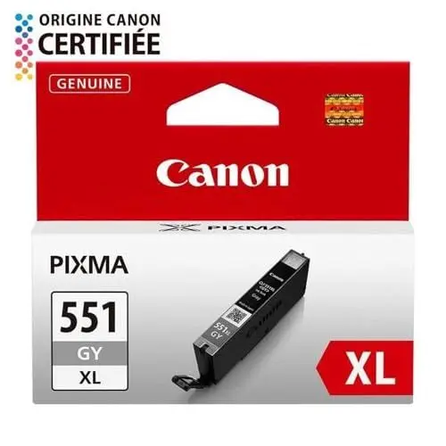 Produktbild: Canon Originaltinte CLI-551XL GY, Größe XL, Grau, Recyclebare Verpackung