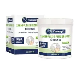 Produktbild: Canosept Zahnpflege Finger-Pads für Hunde 50 Stück - Zahnpflege Hund - Fingerlinge Hunde Zahnpflege - Zahnsteinentferner Hund - Hundezahnbürste Fingerling Mundgeruch Hund - Zahnreinigung Hund