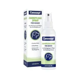 Produktbild: Canosept Zahnpflegespray für Hunde 100ml - Zahnsteinentferner Hund - Dentalspray für Hunde Zahnstein - gegen Mundgeruch Hund - Zahnreinigung Hund - Effektive Zahnpflege Hund - Hund Zahnstein Spray