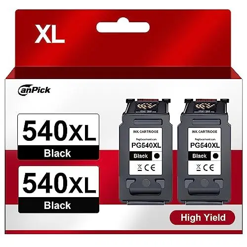 Produktbild: CanPick 540XL PG 540 XL Schwarz Kompatibel für Canon 540 XL für Canon Druckerpatronen 540 PG 540 PG-540XL für Canon Pixma TS5150 MG3650s TS5151 MG4250 MX475 MG3600 MG3650 TS5100 MX395 (2 Schwarz)