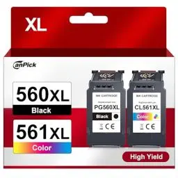 Produktbild: CanPick 560 561 Patronen XL PG-560XL CL-561XL Multipack Ersatz für Canon Druckerpatronen 560 560 PG 560 XL schwarz und CL 561 XL für Canon Pixma TS5350 TS5351 TS5352 TS5353 TS7451 TS7450 Drucker