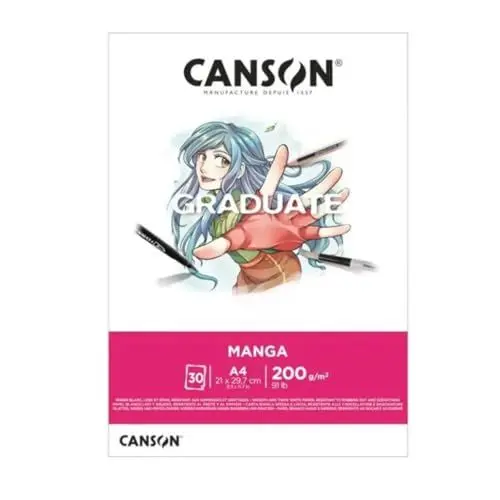 Produktbild: Canson Graduate Manga-Block, A4, 30 Blatt, glatt, 200 g, weiß