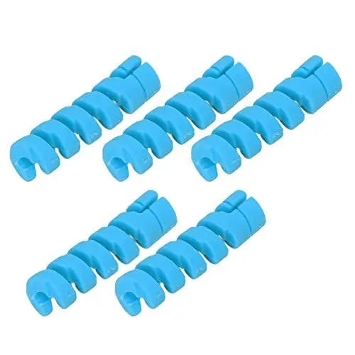 Produktbild: CANSUCC 5-teilige Fahrradrahmen-Schutzabdeckung, Gummi-Fahrrad-Einsteller, Bremskabel-Gehäuseschutz (Blau)