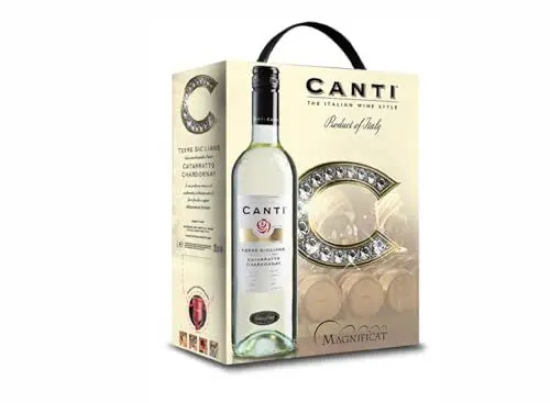 Produktbild: Canti - Italienischer Catarratto und Chardonnay Weisswein, frischer Geschmack mit fruchtiger Note und buttrigem Mundgefühl, 1x300 ml