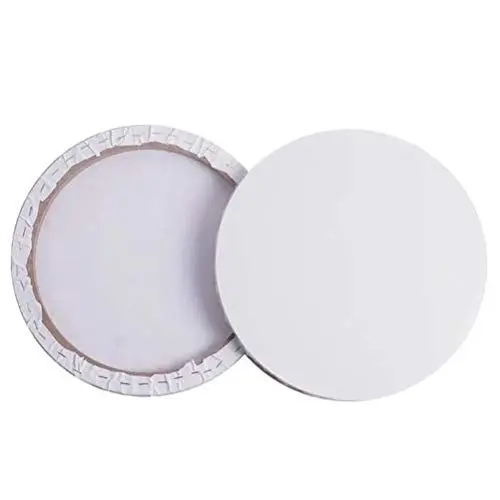 Produktbild: Canvas Round Round Canvas 50cm 2 Pcs 20 cm Gestreckte Blankemmalerei ?lmalerei für Acryl ?l Gouache Tempera- Wet Art Media Malerbretter