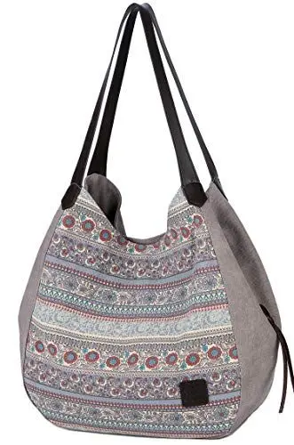 Produktbild: Canvas Shopper Bag Damen Handtasche Einkaufstasche mit Große Kapazität