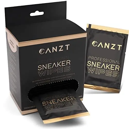 Produktbild: Canzt Sneaker Wipes – Reinigungstücher für Schuhe & Sneaker – Sneaker Reiniger für Leder, Stoff & weiße Sneaker – 30 einzeln verpackte Feuchttücher