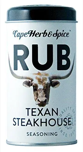Produktbild: CAPE HERB - Texan Steakhouse Rub | Pikantes und leicht süßes Gewürzsalz als Rub-Mischung für maximalen Grillgenuss. Gewürzsalz ideal für Steaks, Burger & Meeresfrüchte | vegan | Inhalt: 100g