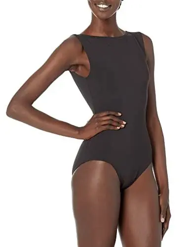 Produktbild: Capezio Damen MC220 Boatneck Gymnastikanzug, Schwarz, Größe L