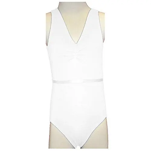 Produktbild: Capezio Mädchen Tank Leotard w/Belt-Girls Gymnastikanzug, Weiß, 36