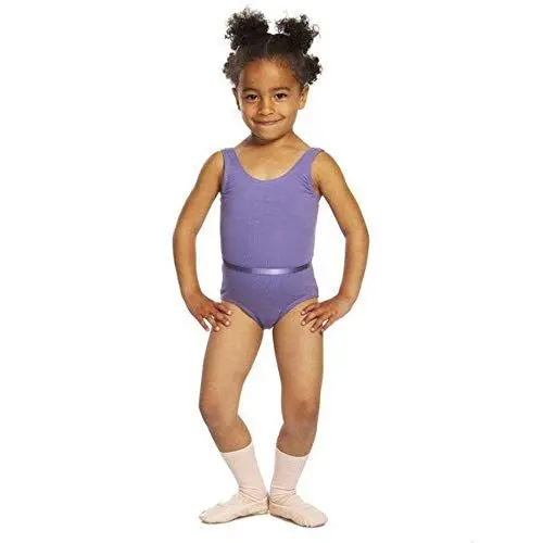 Produktbild: Capezio Tank Leotard w/Belt - Girls, Dark Lavender, Medium, 6-8 Jahre