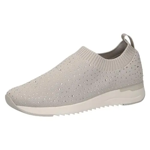 Produktbild: CAPRICE Damen Slip On Sneaker ohne Schnüren zum Schlupfen, Grau (Pebble Knit), 39 EU