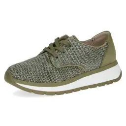 Produktbild: CAPRICE Damen Sneaker flach Atmungsaktiv Sportlich, Grün (Khaki Comb), 36 EU