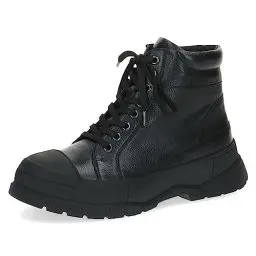 Produktbild: CAPRICE Damen Stiefeletten zum Schnüren Climotion aus Leder Plateau Weite G, Schwarz (Black Nappa), 36 EU