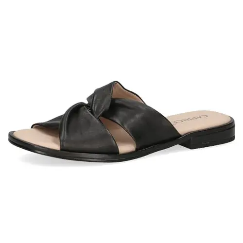 Produktbild: CAPRICE Damen Pantoletten aus Leder Bequem, Schwarz (Black Nappa), 37 EU