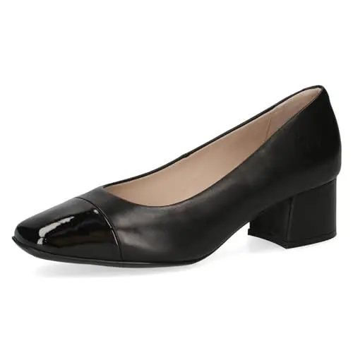 Produktbild: CAPRICE Damen Pumps Kleiner Absatz Elegant, Schwarz (Black Comb), 37 EU