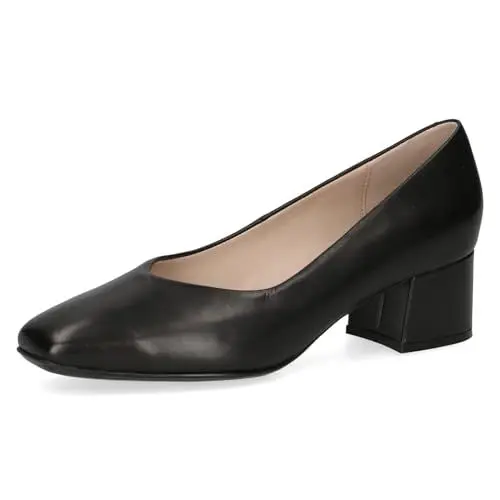 Produktbild: CAPRICE Damen Pumps aus Leder Kleiner Absatz, Schwarz (Black Nappa), 40 EU