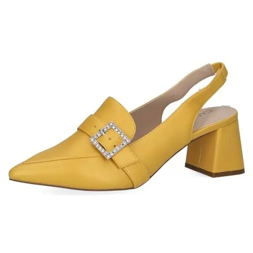 Produktbild: Caprice Damen Slingpumps aus Leder Spitz, Gelb (Yellow Perlato), 37.5 EU