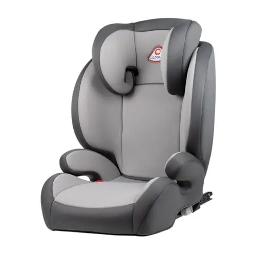 Produktbild: capsula® Sitzerhöhung und Kinderautositz 2in1, Gruppe 2 + 3, Isofix 15-36 kg, 4-12 Jahre, grau