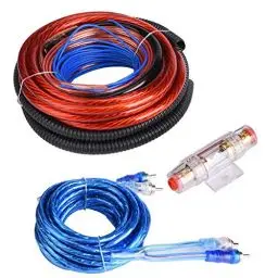 Produktbild: Car Audio Subwoofer Kabel, 4 Guage 2800W Car Audio Subwoofer Verstärker Lautsprecher Installation Kabel Kit Fuse Suit