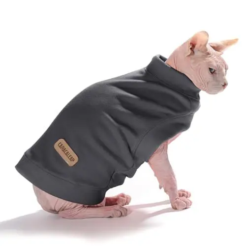 Produktbild: Caracaleap Hund Pullover - Weiche und Warm T-Shirt Hunde Winter Frühling Kleidung Mantel Katzenpullover Pullover Sweater Weich Fuzzy für Kleine Hunde Katzen S Dunkelgrau