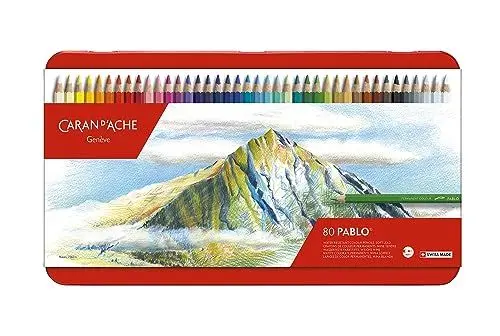Produktbild: Caran d'Ache Pablo Farbstifte 80 Farben in Metalletui,666.380, Bunt